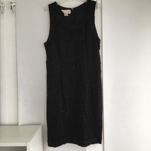 Laurence Kazar Vintage Black Silk Sequin Dress
